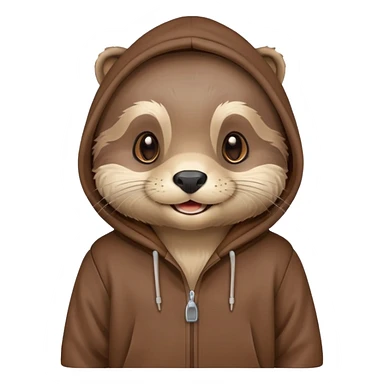 Otter Wearing a hoodie sticker