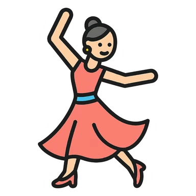sports ballroom dancing girl sticker