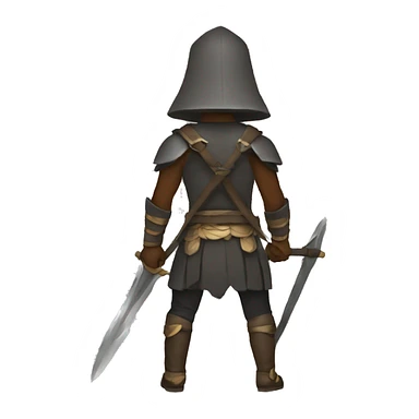 stealthy warrior from behind sticker