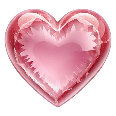 Strawberry quartz heart sticker