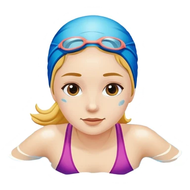 girl swim in the pool sticker