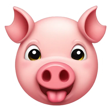 a pig which likes watermelon sticker