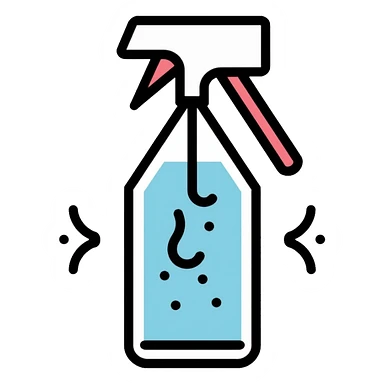 metal degreasing process, cleaning agent removing oil from metal surface sticker