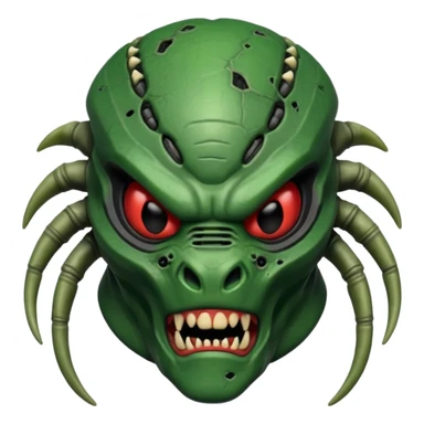 predator's face sticker