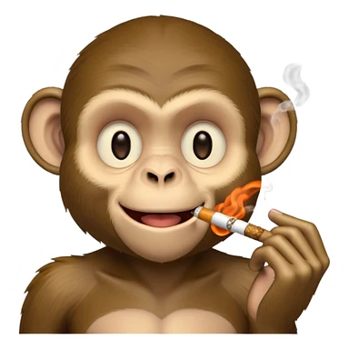 Monkey smoking weed sticker