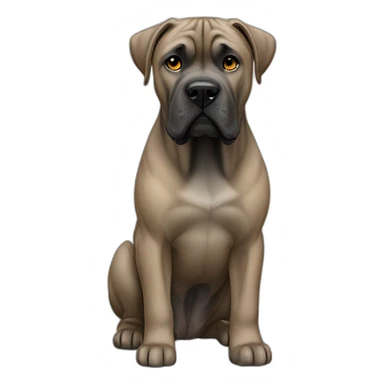 dog Cane Corso color fawn full body sticker
