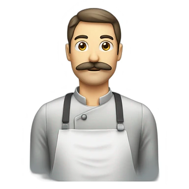 Cooker with moustaches and beard  sticker