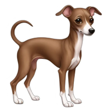 full body all brown italian greyhound chihuahua sticker