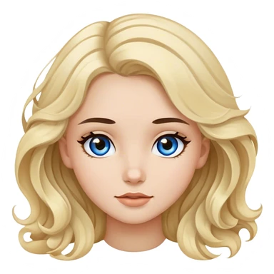 brown eyes black wavy hair girl and blonde hair with blue eyes girl emojis sticker