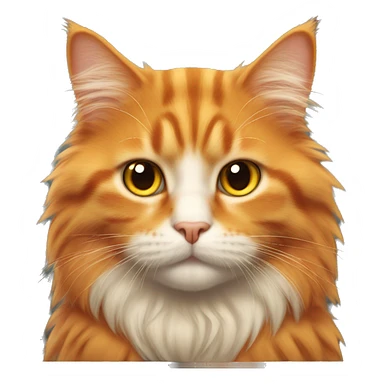 Fluffy orange cat sticker