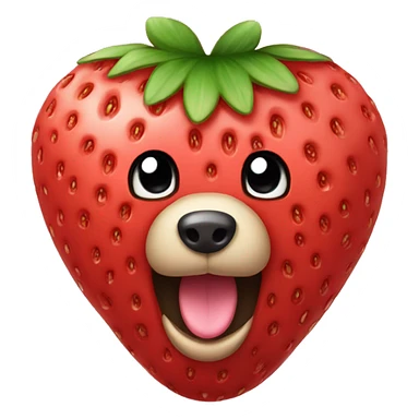 Strawberry bear sticker