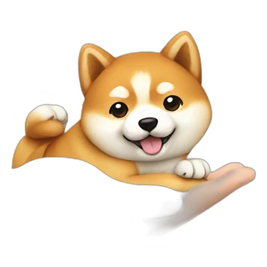 Shiba love hands sticker
