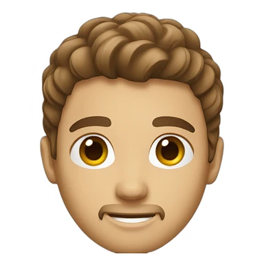 white men brown hair avatar sticker