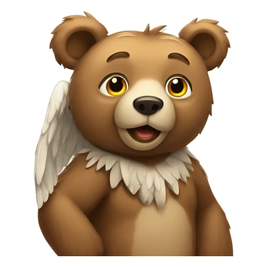 Bear with wings sticker