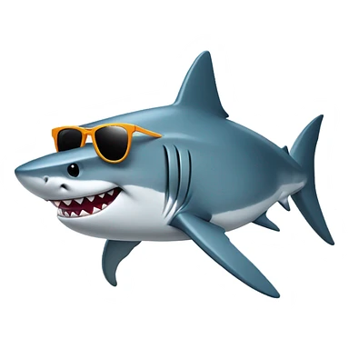 Shark with sunglasses  sticker