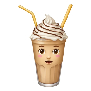 milkshake with a face and earrings sticker