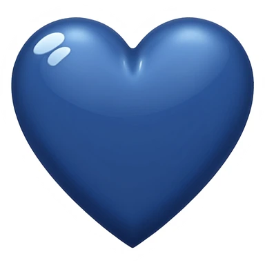 Navy blue heart sticker
