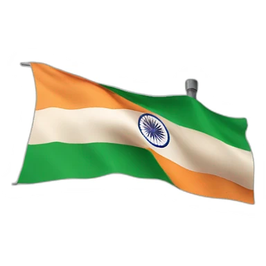 india flag on pole sticker