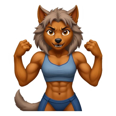 Female Werewolf body sticker
