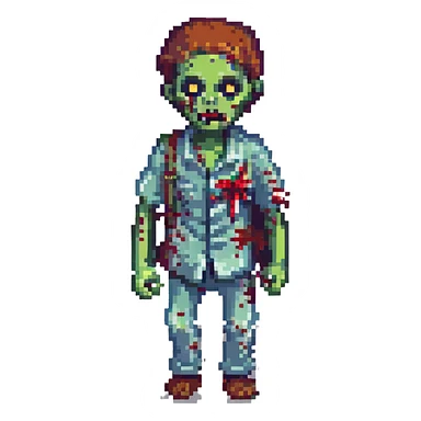 a zombie from the game DAYZ sticker