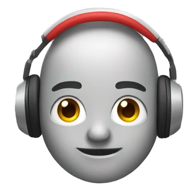 emoji with headphones sticker
