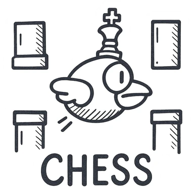 Chess flappy bird game  sticker