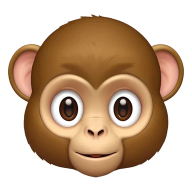 Cute monkey sticker