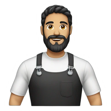 barista with black beard sticker