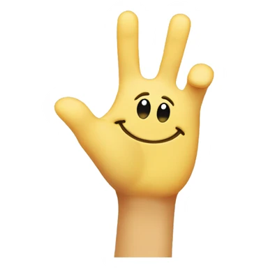 smiley face with finger sticker