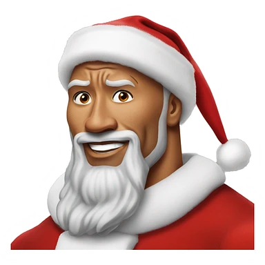 Dwayne Johnson as santa claus sticker