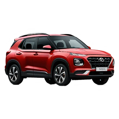 A red Hyundai venue with 5% tint all around sticker