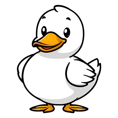 cartoon duck bill sticker