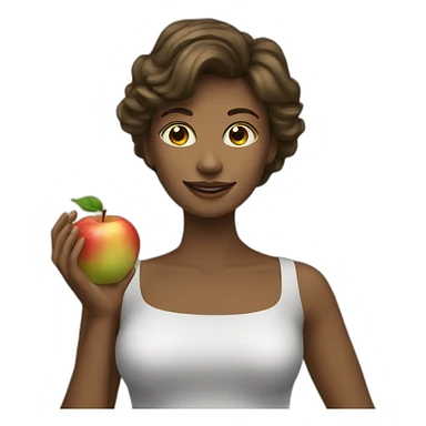 une femme avec pomme sticker