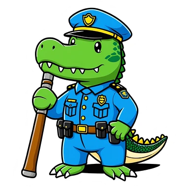 Police alligator sticker