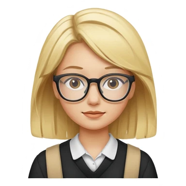 Blonde female student sticker
