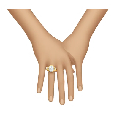Hand wearing a ring sticker