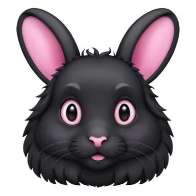 Black rabbit sticker