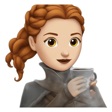 sansa stark with coffee sticker
