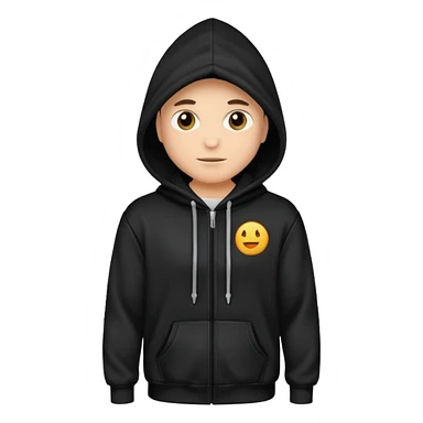 hoddie negra sticker