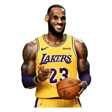 Lebron james qui mange sticker