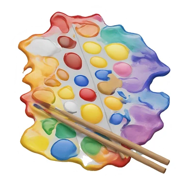 tangled paint palette  sticker