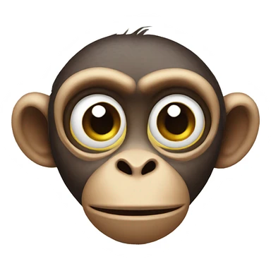 Monkey with giant eyes sticker