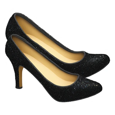 all black sparkly high heel sticker