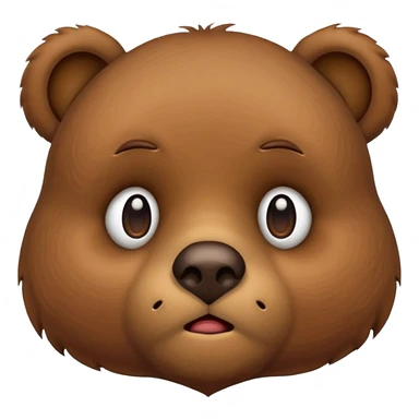 emoji of sad bear sticker