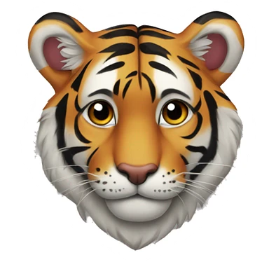 tiger heart eyes sticker