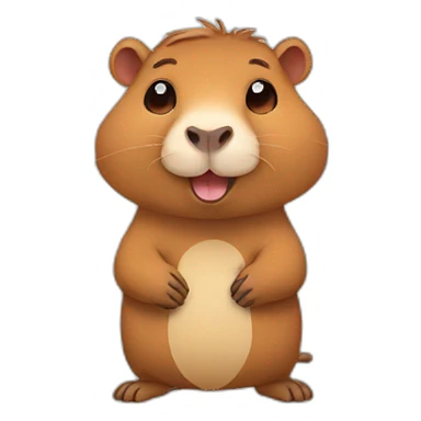 Capybara sending heart sticker