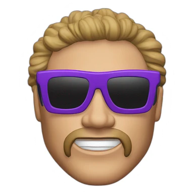 wwf macho man in his iconic purple glasses sticker