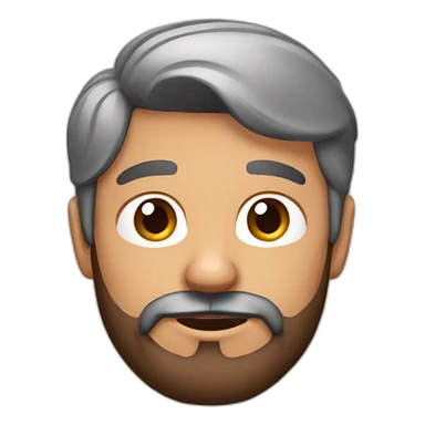 Hombre-pelo-rozado-Castaño-barba sticker