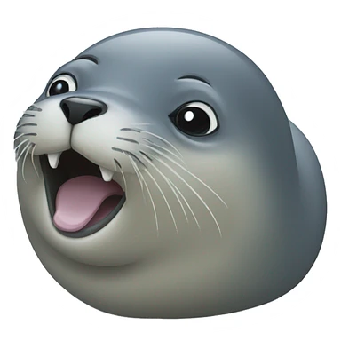 a hungy seal sticker
