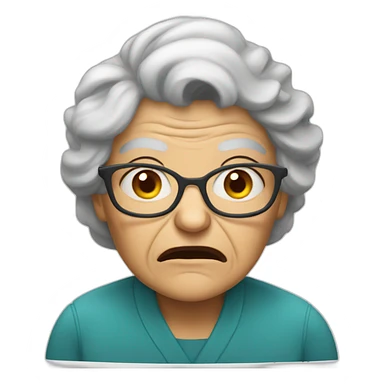Angry old lady sticker